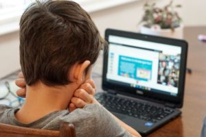 Boy Taking Online School